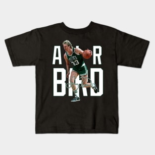 Larry Bird Legend Air Bird Basketball Signature Vintage Retro 80s 90s Bootleg Rap Style Kids T-Shirt